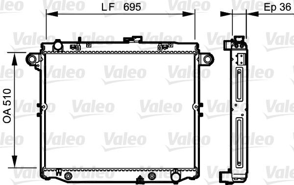 VALEO 734190 Radiator, engine cooling