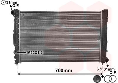 VAN WEZEL 03002124 Radiator, engine cooling