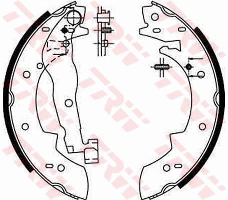 TRW GS6190 Brake shoe set