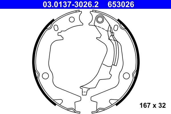 Brake Shoe Set, parking brake