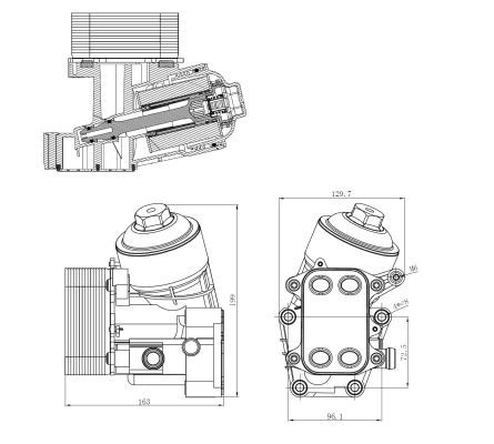 Housing, oil filter-6