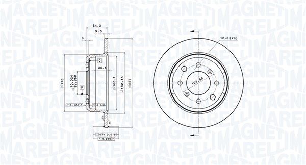 MAGNETI MARELLI 360406192000 Brake disc