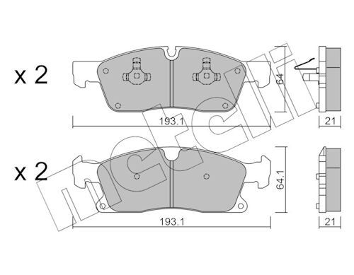 METELLI 22-0927-4 Brake pad set, disc brake