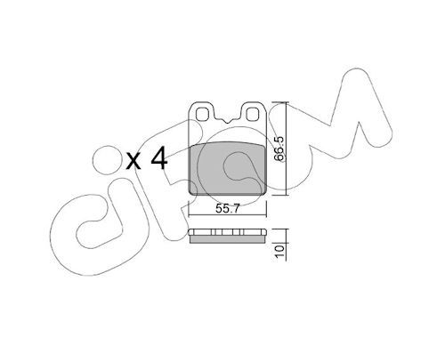 CIFAM 822-1326-0 Brake pad set, disc brake