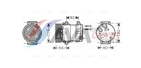 AVA CLEVER CHOICE RTAK429 Compressor, air conditioning