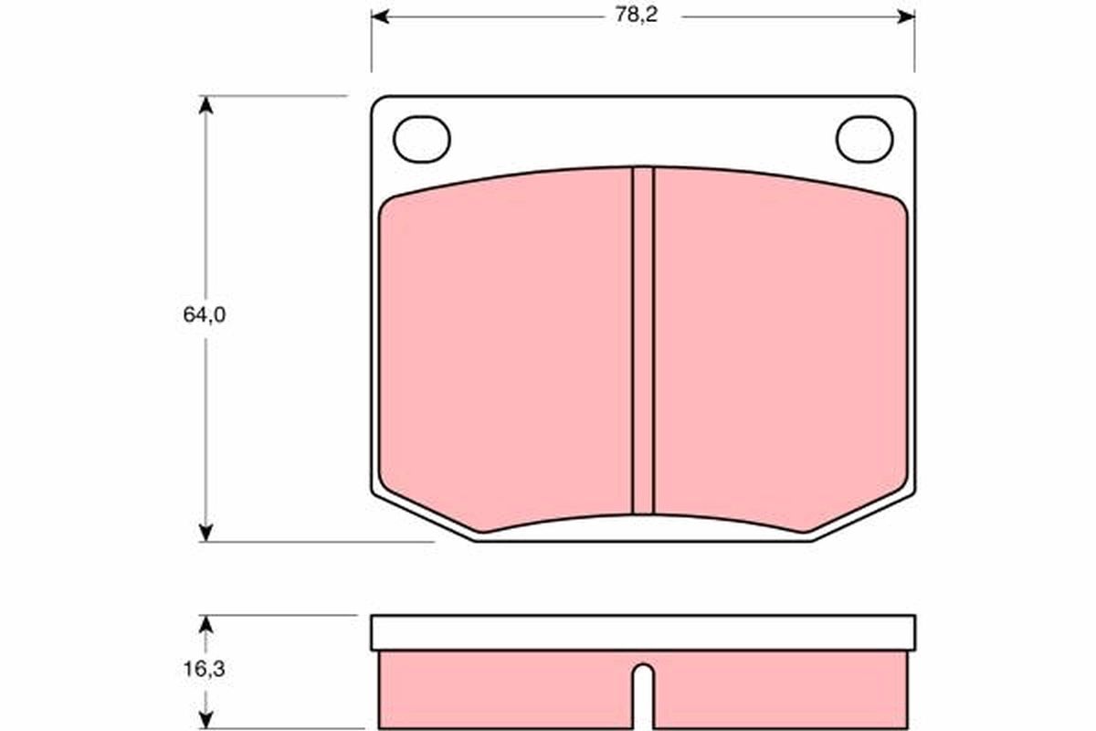 TRW GDB637 Brake pad set, disc brake