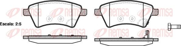 REMSA 1215.01 Brake pad set, disc brake