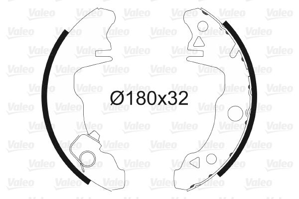 VALEO 562762 Brake shoe set