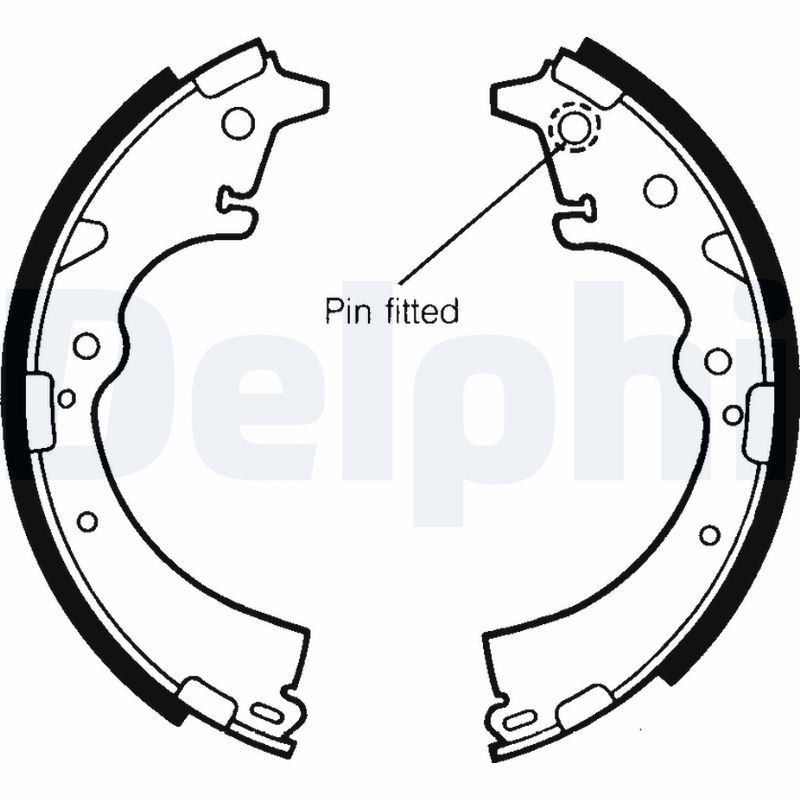 DELPHI LS1357 Brake shoe set