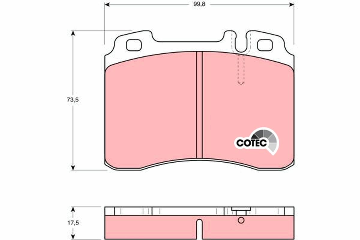 TRW GDB962 Brake pad set, disc brake