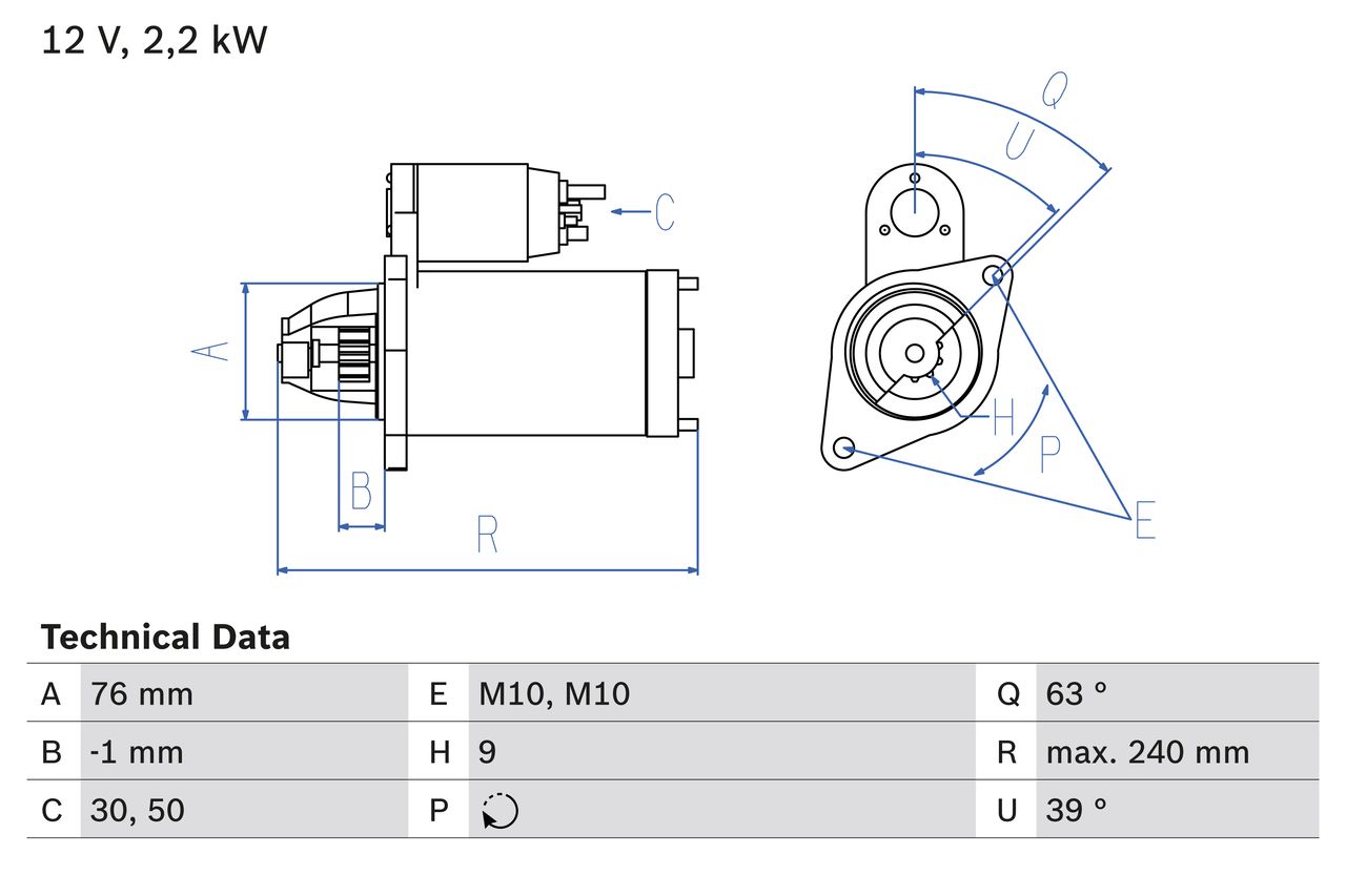BOSCH 0 986 018 910 Starter
