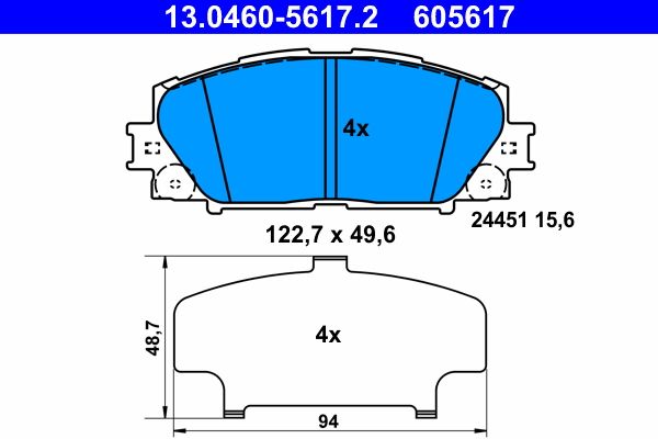 Brake Pad Set, disc brake