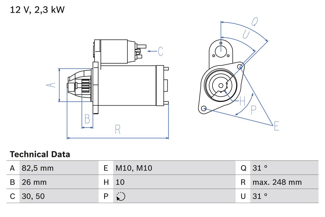 BOSCH 0 986 018 270 Starter