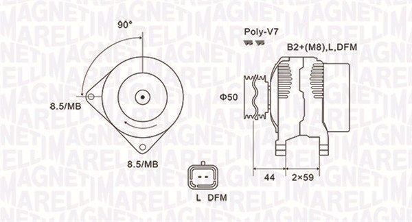 MAGNETI MARELLI 063731827010 Alternator