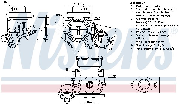 NISSENS 98299 Egr valve