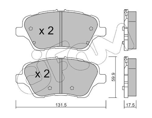 CIFAM 822-976-0 Brake pad set, disc brake