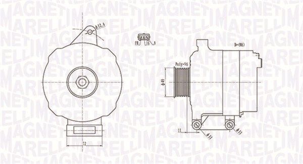 MAGNETI MARELLI 063731780010 Alternator