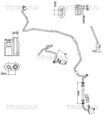TRISCAN 9010 29045 High/low-pressure line, air conditioning