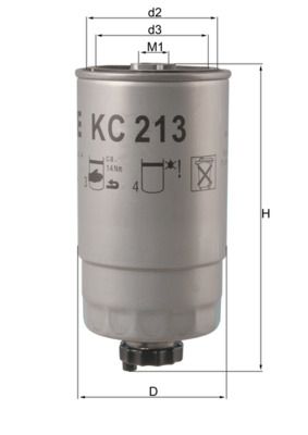 MAHLE KC 213 Fuel filter
