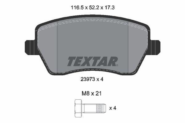 TEXTAR 2397301 Brake pad set, disc brake