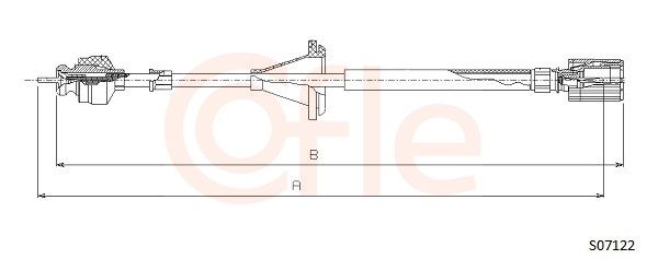 COFLE S07122 Speedometer cable
