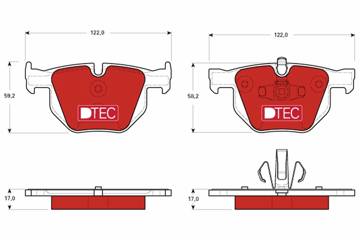 TRW GDB1560DTE Brake pad set, disc brake