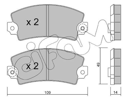 CIFAM 822-005-1 Brake pad set, disc brake