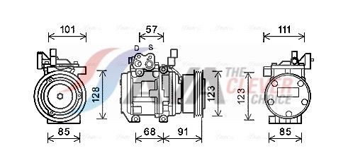 AVA CLEVER CHOICE KAK145 Compressor, air conditioning
