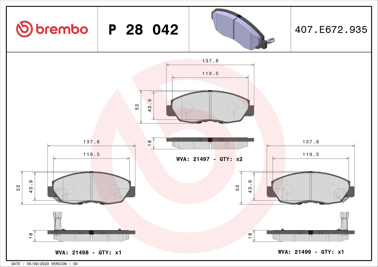Brake Pad Set, disc brake-1