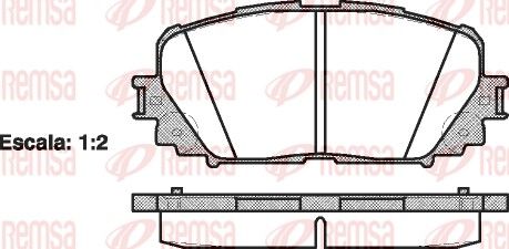 REMSA 1258.00 Brake pad set, disc brake