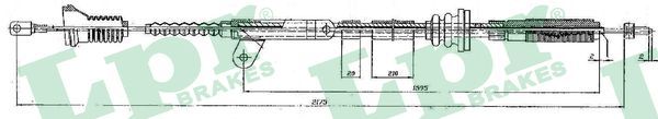 LPR C0838B Cable pull, parking brake