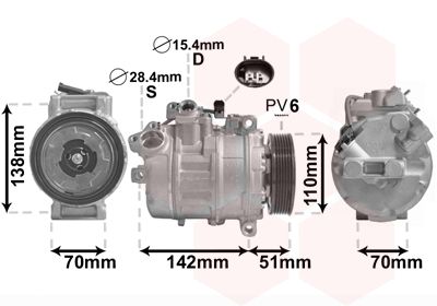 VAN WEZEL 0600K417 Compressor, air conditioning