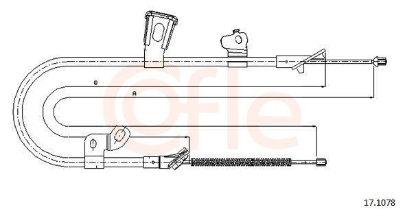COFLE 17.1078 Cable pull, parking brake