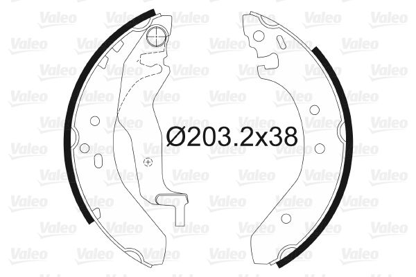 VALEO 562087 Brake shoe set