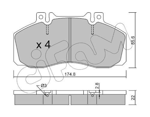 CIFAM 822-267-0 Brake pad set, disc brake