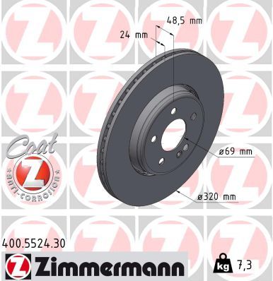 ZIMMERMANN 400.5524.30 Brake disc