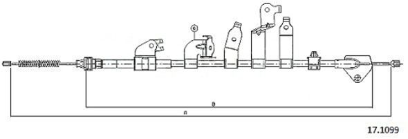 METZGER AUTOTEILE 17.1099 Cable pull, parking brake