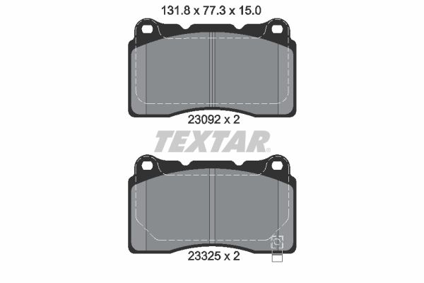 TEXTAR 2309204 Brake pad set, disc brake
