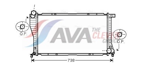 AVA CLEVER CHOICE BW2234 Radiator, engine cooling