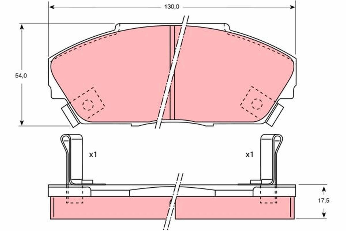 TRW GDB733 Brake pad set, disc brake