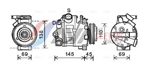 AVA CLEVER CHOICE BWAK444 Compressor, air conditioning