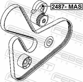 Tensioner Pulley, V-ribbed belt-1