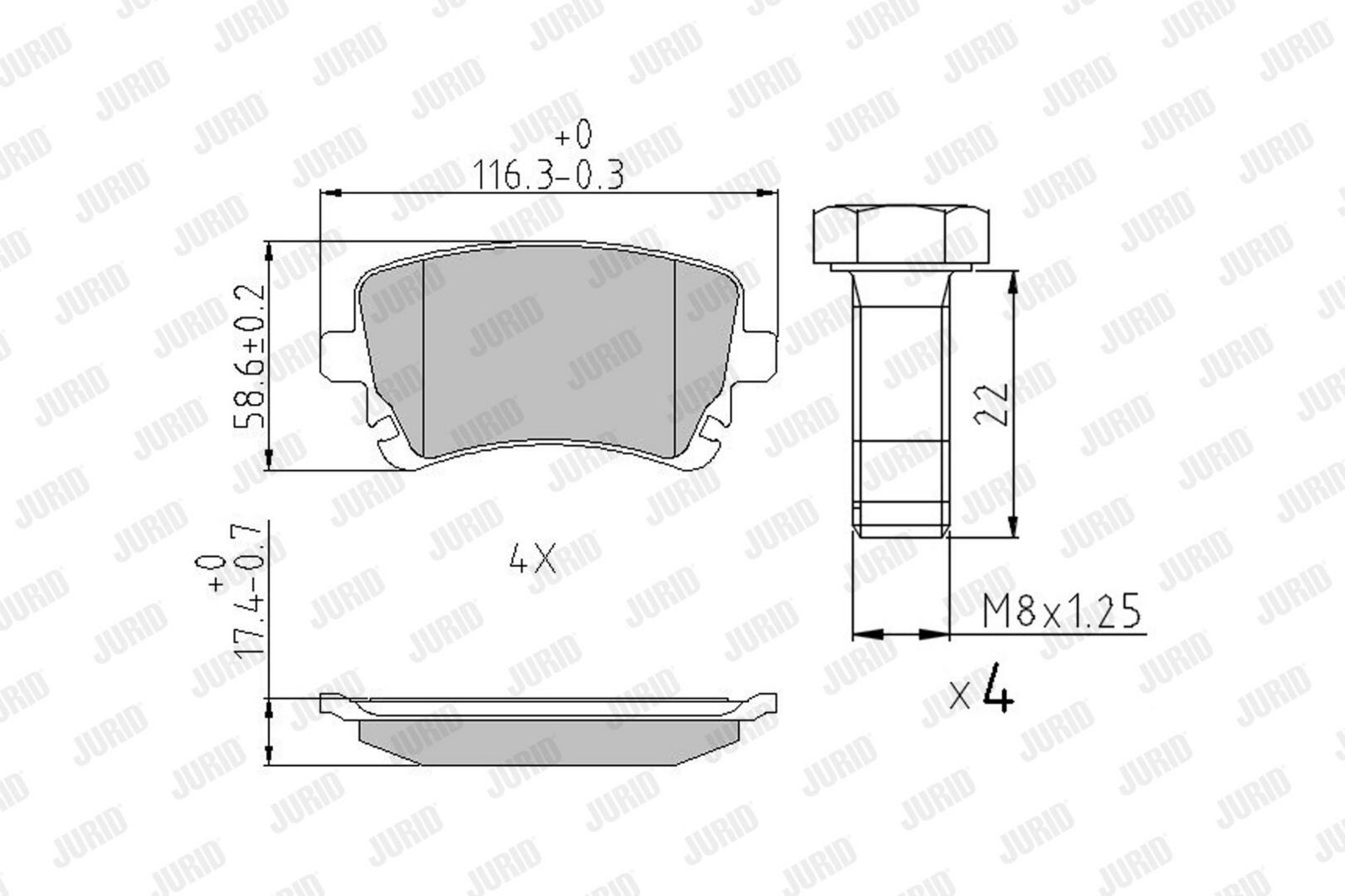 Brake Pad Set, disc brake-1