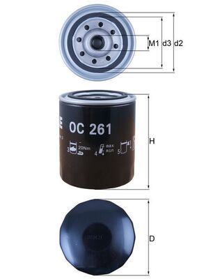 KNECHT OC 261 Oil filter