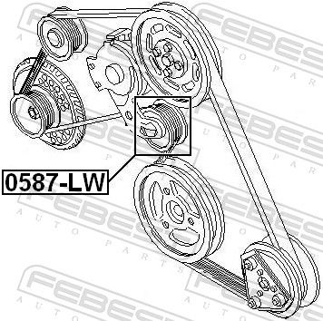 Tensioner Pulley, V-ribbed belt-1