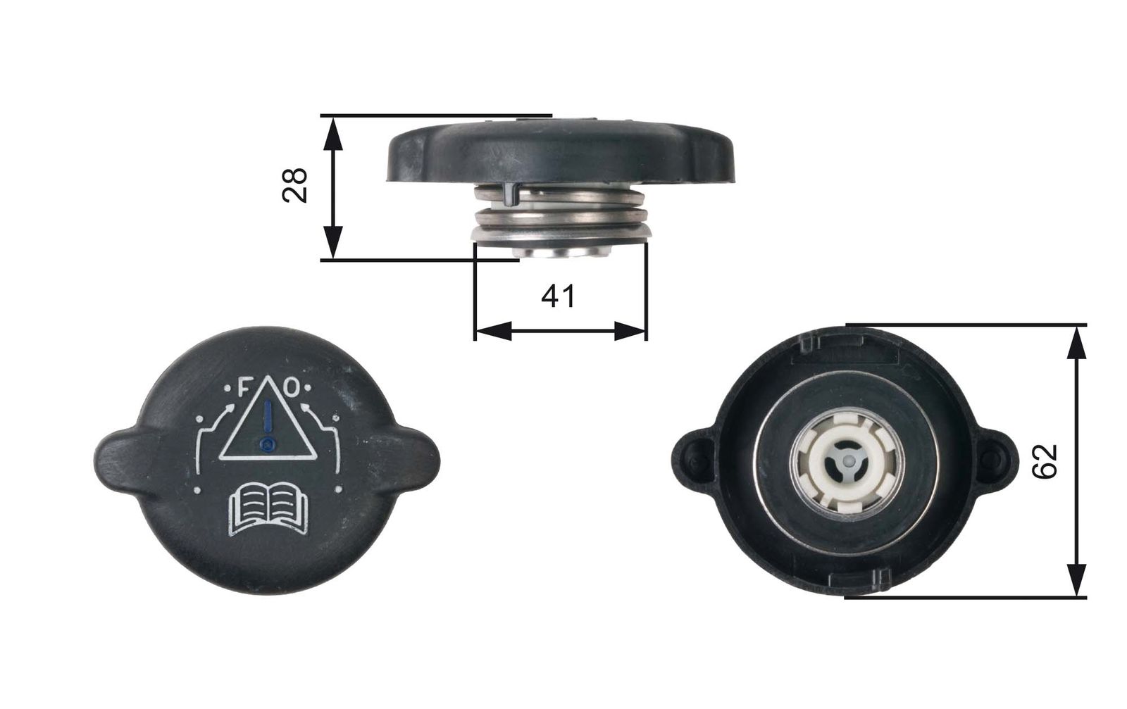 GATES RC219 Cap, coolant tank