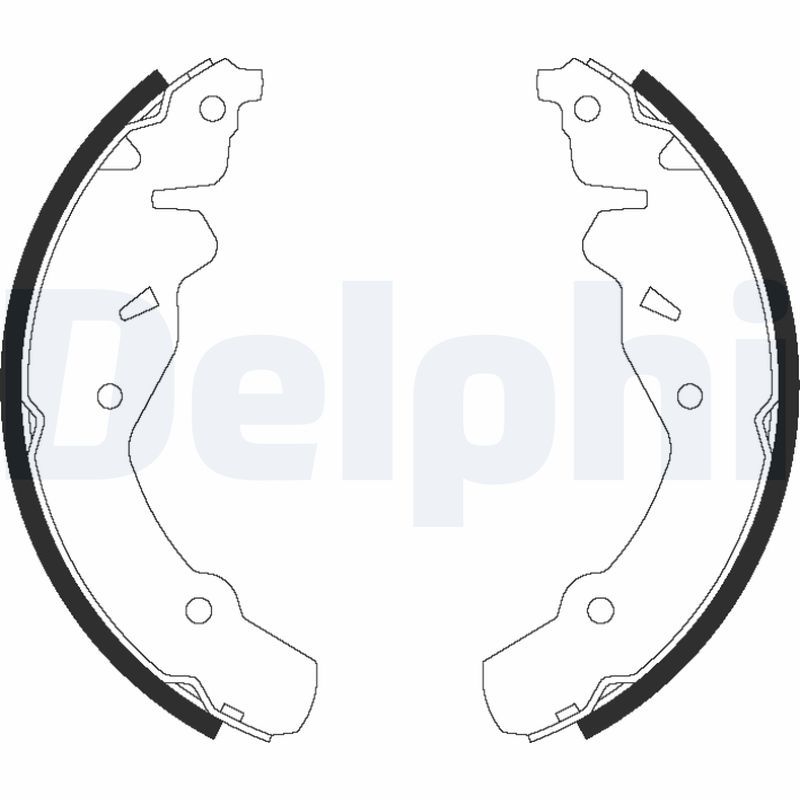 DELPHI LS1906 Brake shoe set
