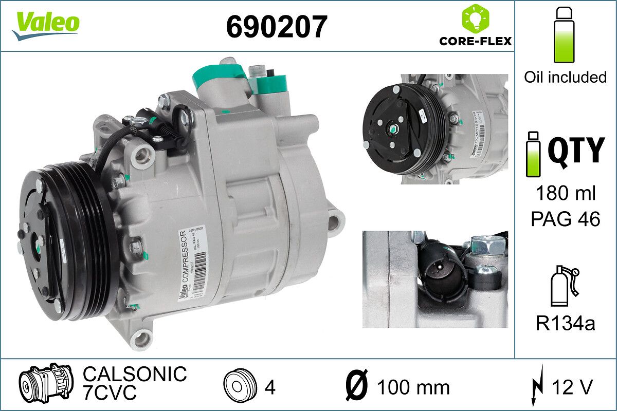 VALEO 690207 Compressor, air conditioning