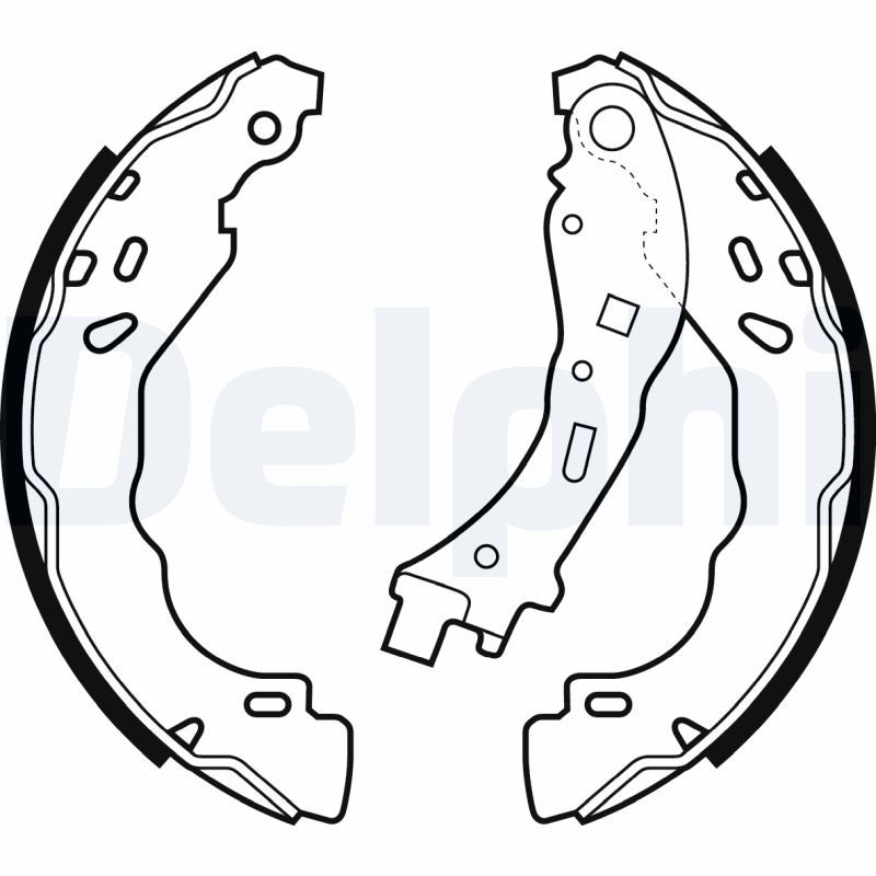 DELPHI LS2065 Brake shoe set