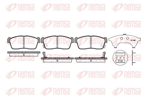 REMSA 0724.02 Brake pad set, disc brake